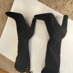 Unisa Black Suede Knee boots 3" heels, Size 10M